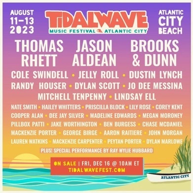 TidalWave Music Festival: Thomas Rhett, Jason Aldean, Brooks and Dunn & Cole Swindell - 3 Day Pass at Dylan Scott Tickets