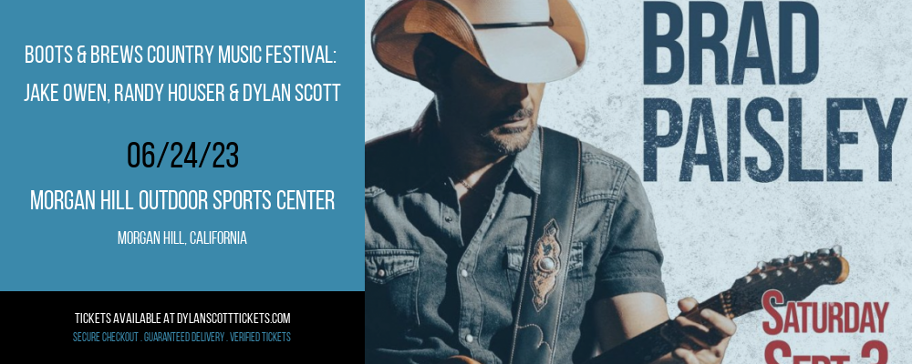 Boots & Brews Country Music Festival: Jake Owen, Randy Houser & Dylan Scott at Dylan Scott Tickets